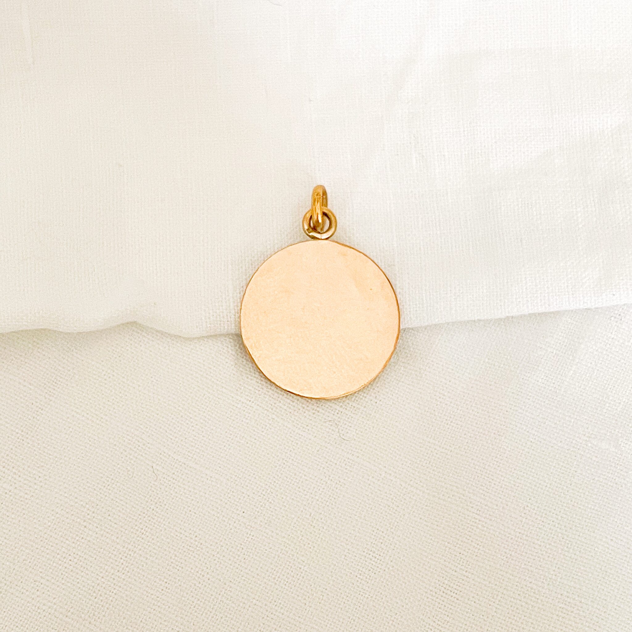 médaille ancienne de la vierge marie en or laminé fix