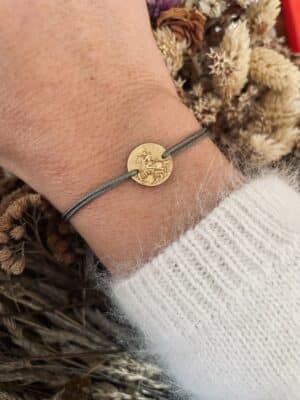 Médaille ancienne Saint Georges en plaqué or FIX