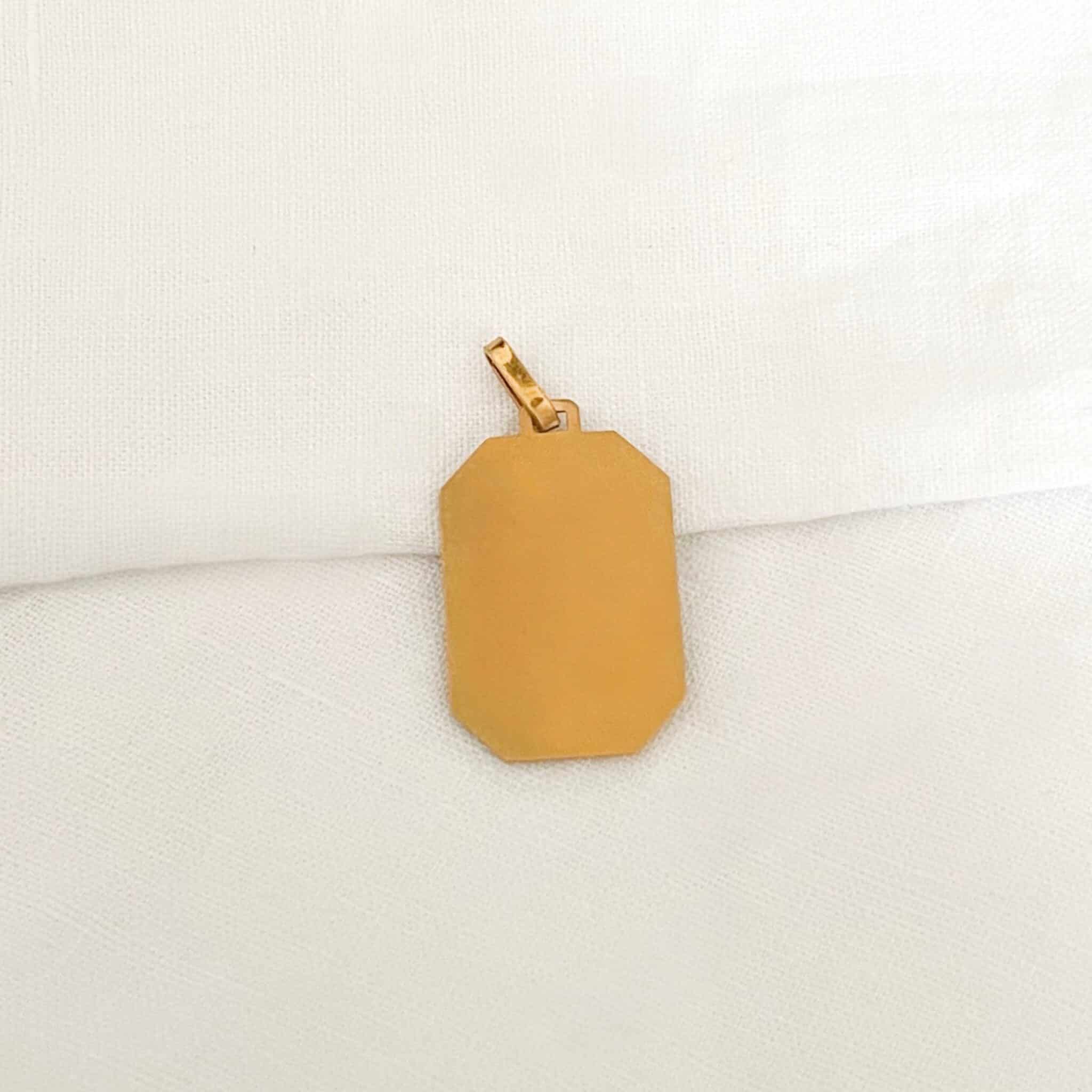 médaille ancienne de st christophe en plaqué or laminé fix