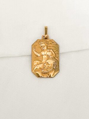 médaille octogonale de saint christophe