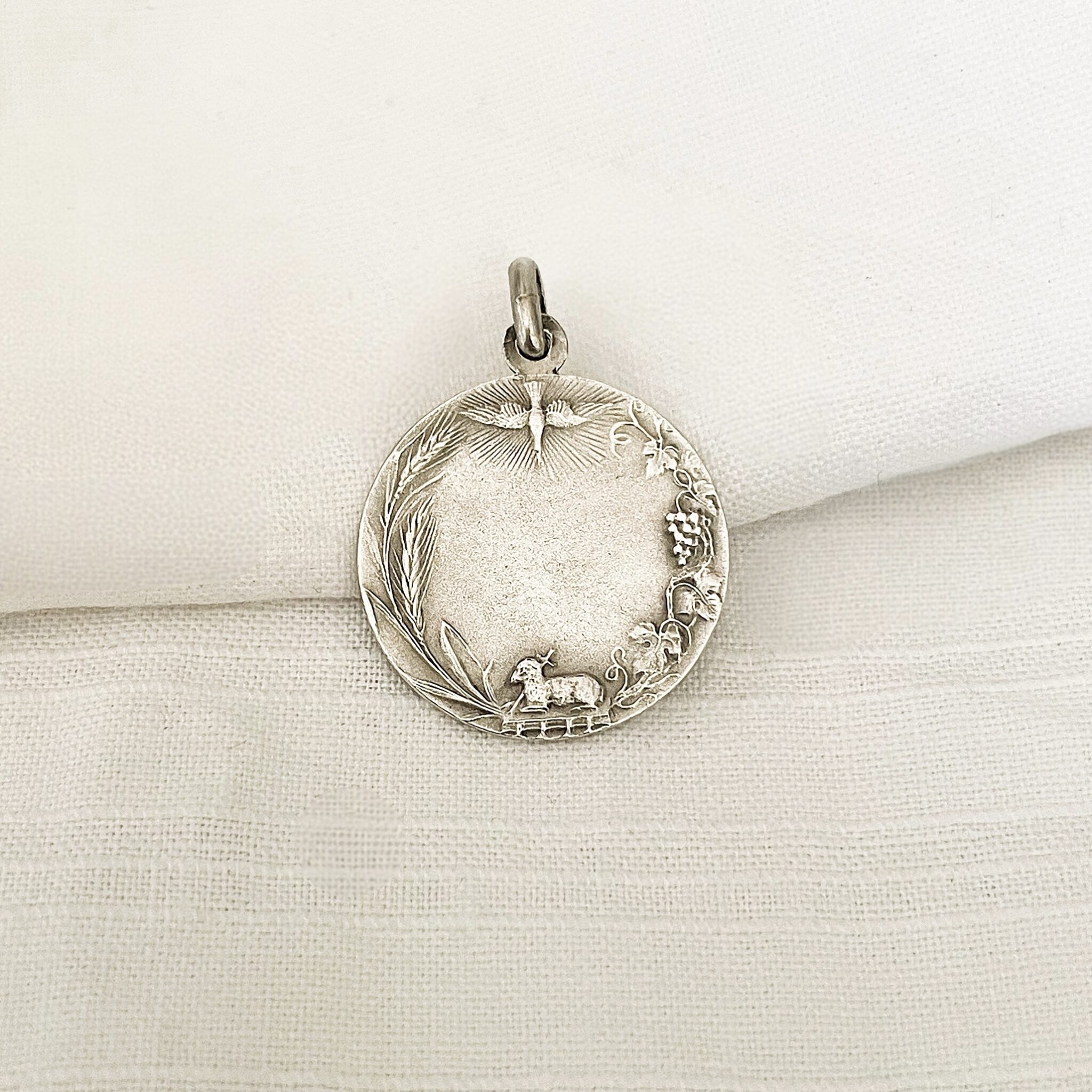 Médaille première communion en argent